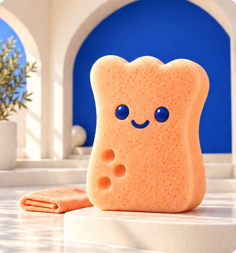 Das schrubbi-Schwamm-Maskottchen